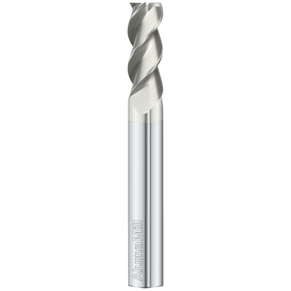 Fullerton Tool 3-Flute - 36 Degree Helix - 3835 AlumaMill HP End Mills, FC19, RH Spiral, Square, Extra-Long, 1/2 38161 - main